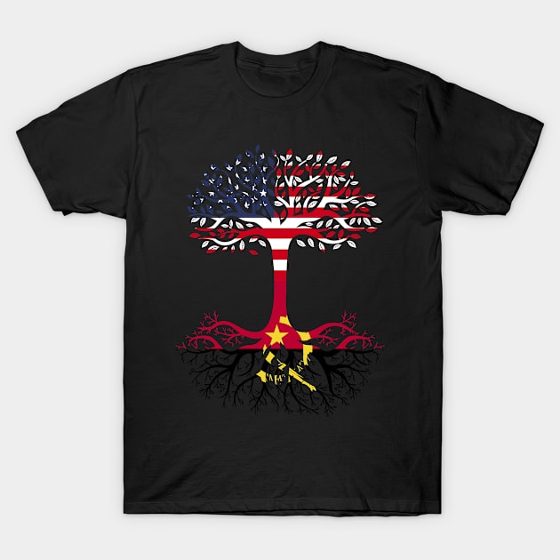 American Grown Angola Roots Angola Flag T-Shirt by BramCrye
